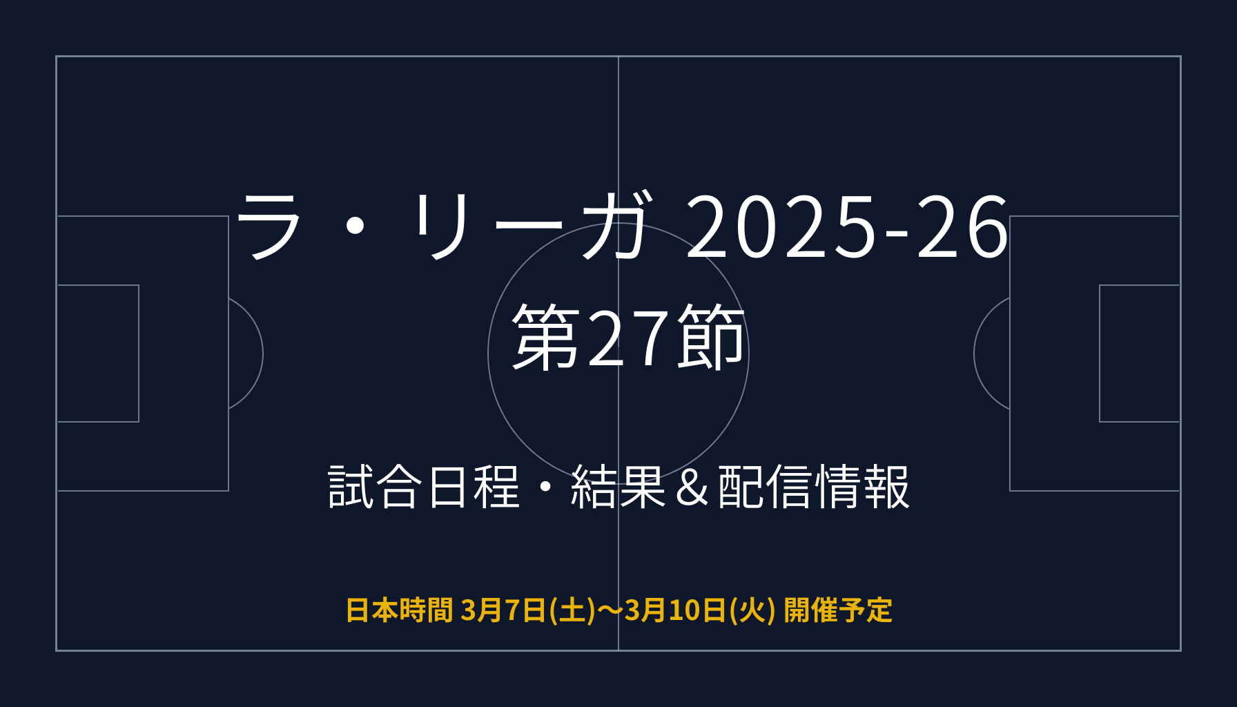 ラ・リーガ 2025-26 第27節 試合日程・結果＆配信情報