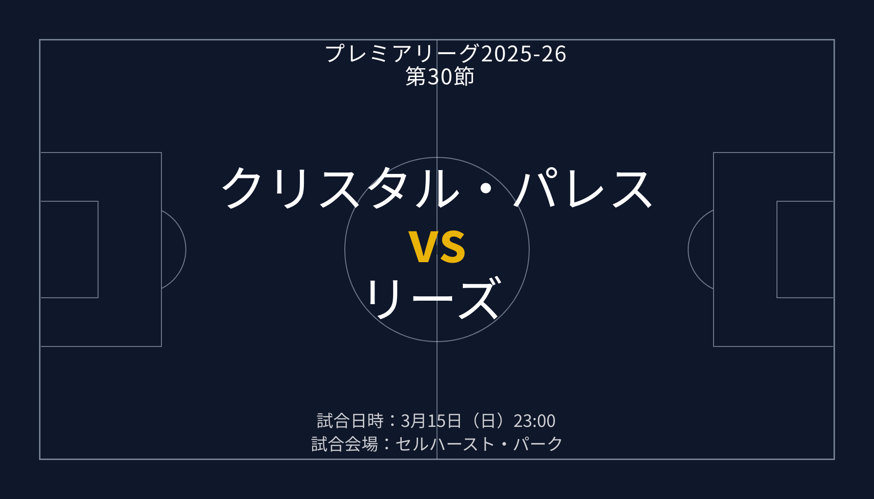 クリスタル・パレス v リーズ 【プレミアリーグ 第30節】