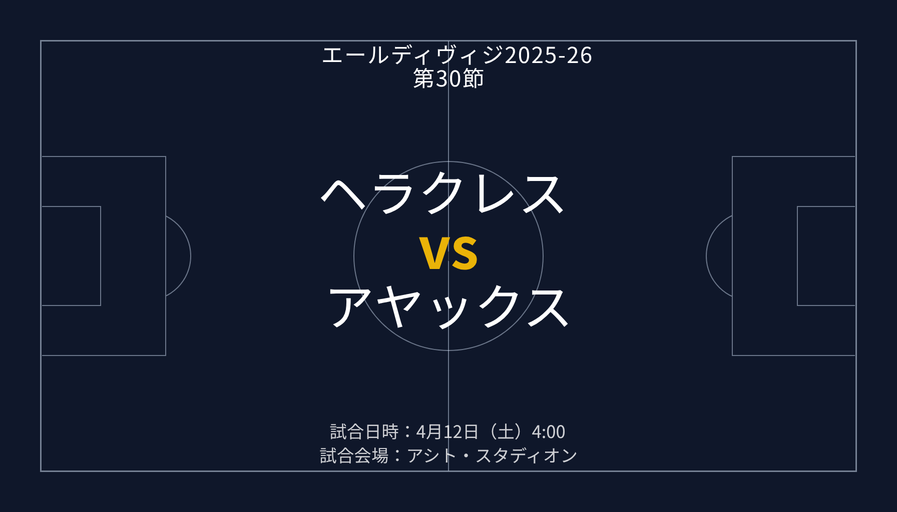ヘラクレス vs アヤックス【エールディヴィジ第30節】