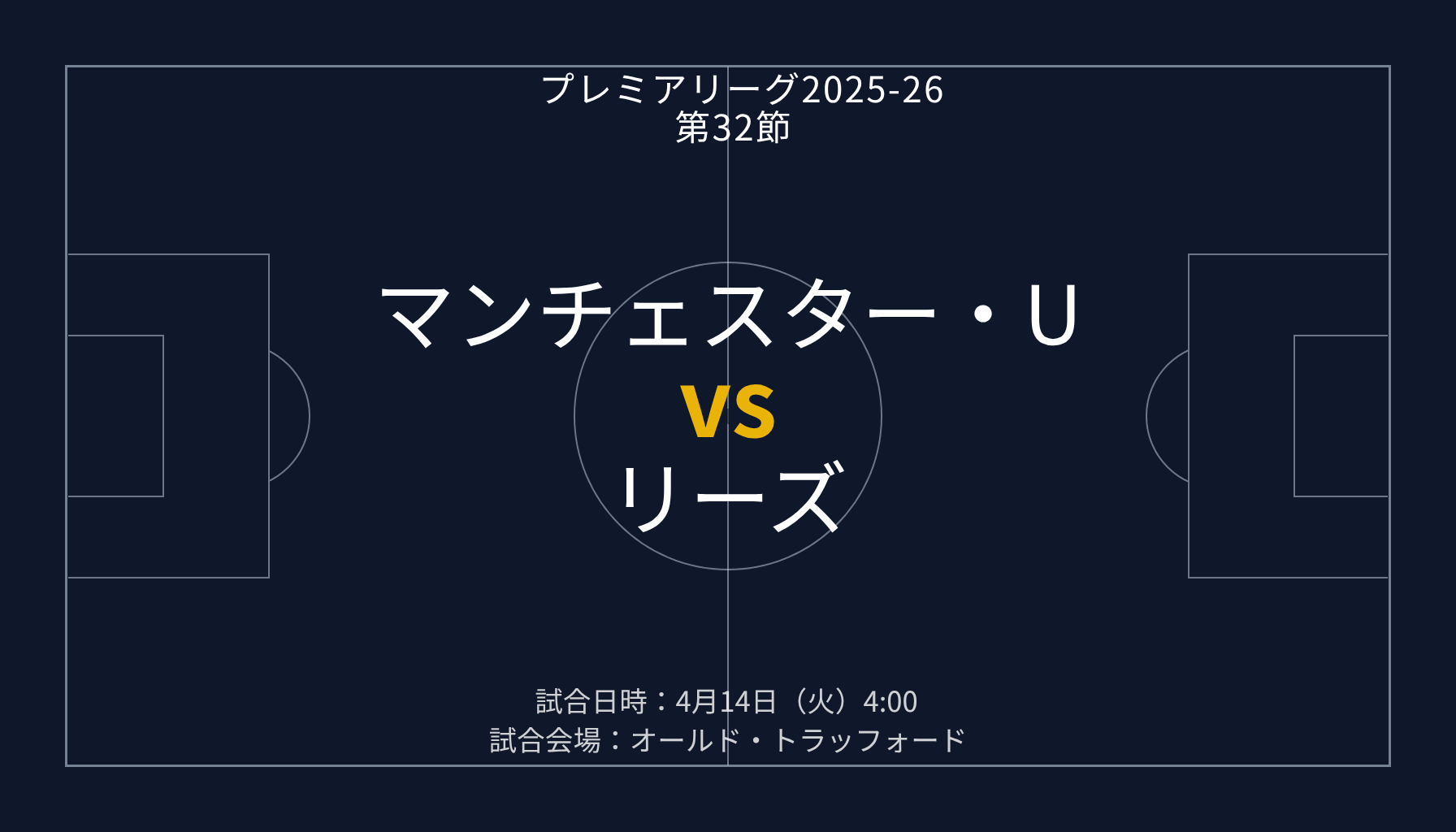 マンチェスター・U v リーズ【プレミアリーグ 2025-26 第32節】